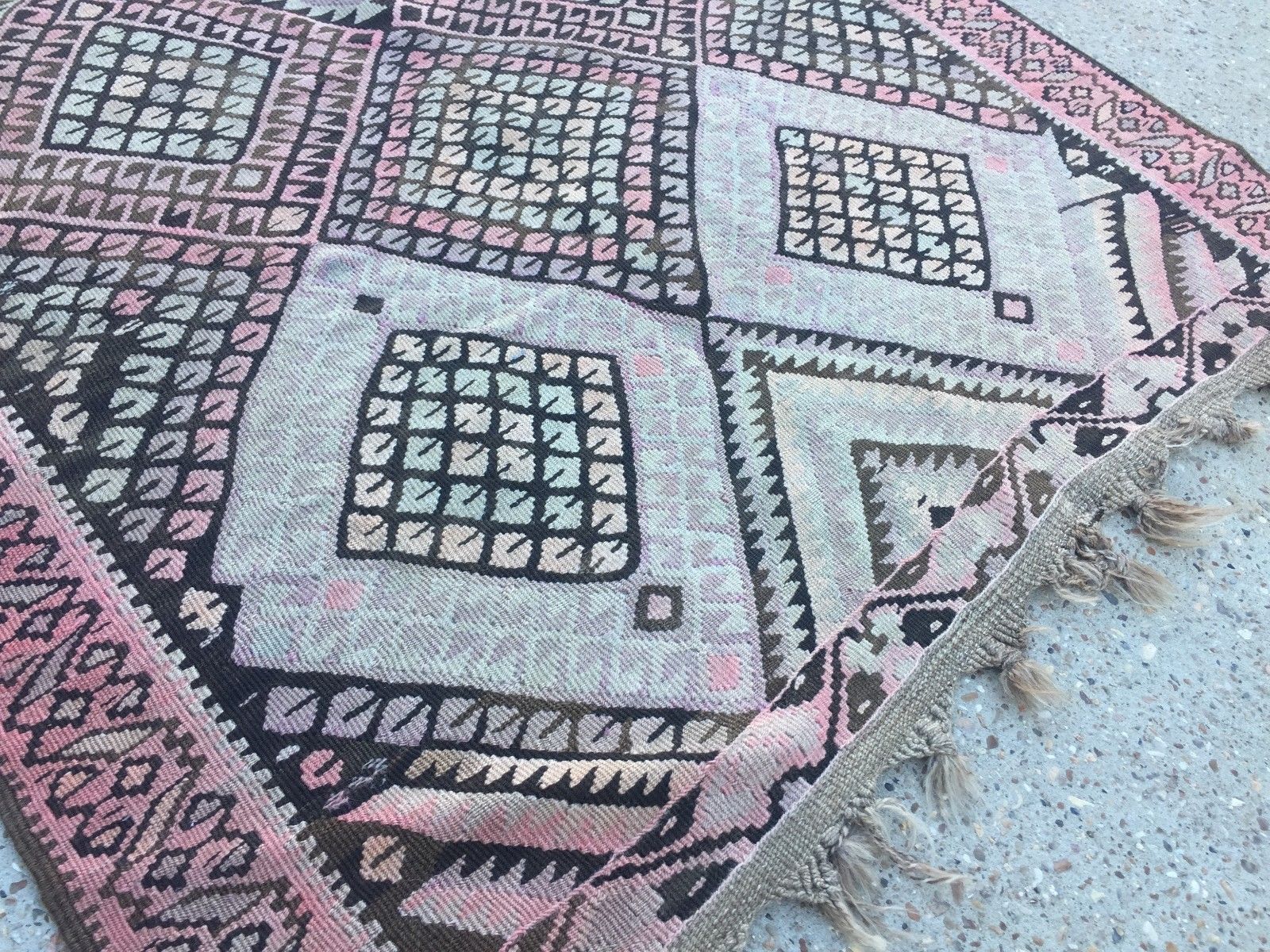 Vintage Turkish Kilim Kelim Rug 335x115 cm shabby chic wool, country home, boho Antiques:Carpets & Rugs kilimshop.myshopify.com