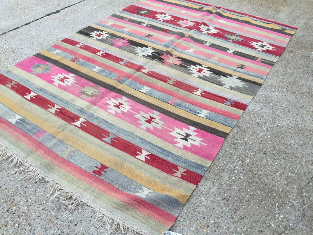 Vintage Turkish Kilim Kelim Rug 262x169 cm shabby chic wool, country home, boho Antiques:Carpets & Rugs kilimshop.myshopify.com