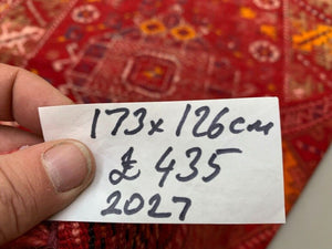 Vintage Western Turkish Rug Oriental 173x126 cm Tribal Medium Carpet,