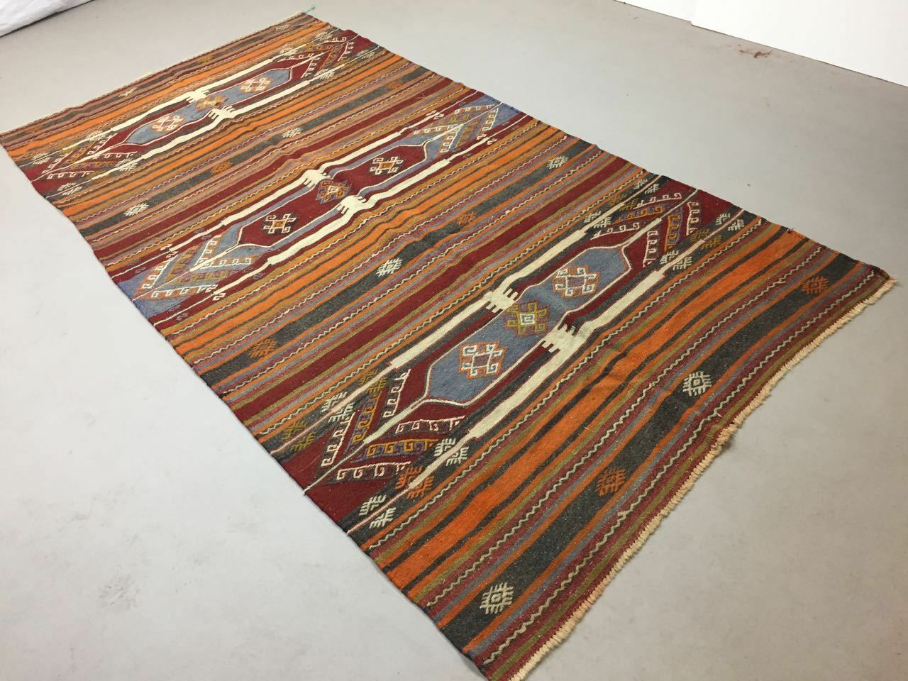 Vintage Turkish Kilim Kelim Rug 283x160 cm shabby chic wool, country home, Large Antiques:Carpets & Rugs kilimshop.myshopify.com