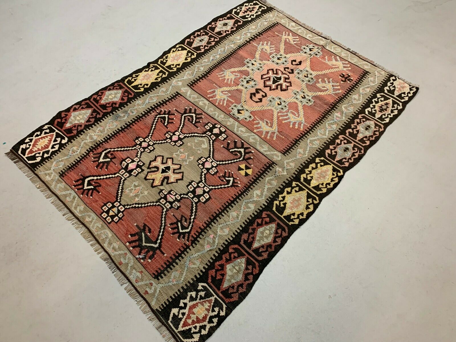 Vintage Turkish Kilim Kelim Rug 158x112 cm shabby, country home, boho  medium Antiques:Carpets & Rugs kilimshop.myshopify.com