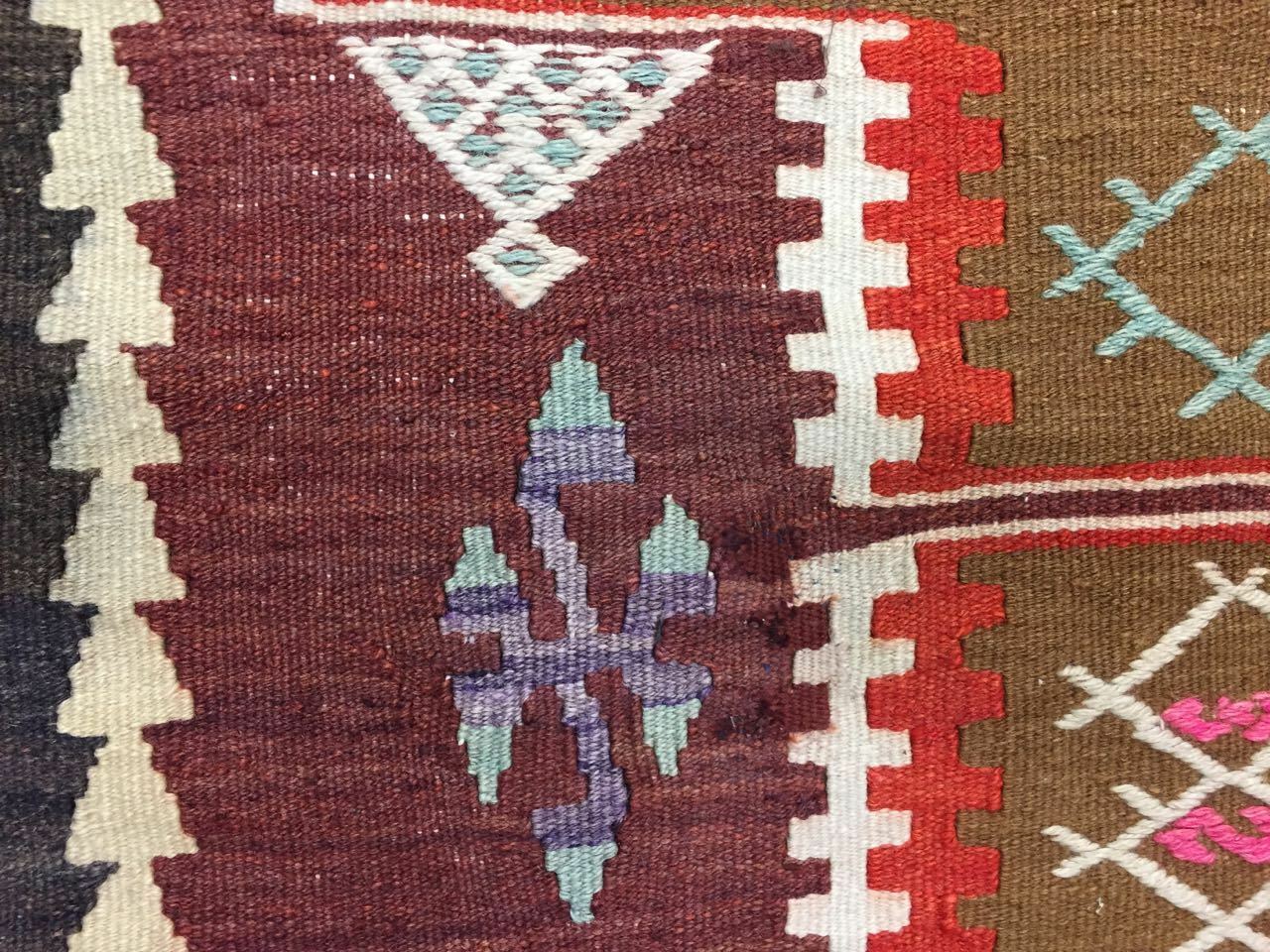 Colourful old Turkish Kilim Rug shabby vintage Antique Kelim 195x109cm Medium Antiques:Carpets & Rugs kilimshop.myshopify.com