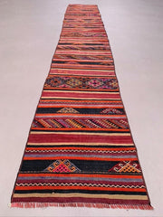 Old Turkish narrow Kilim Runner 318x50 cm shabby chic, vintage kelim