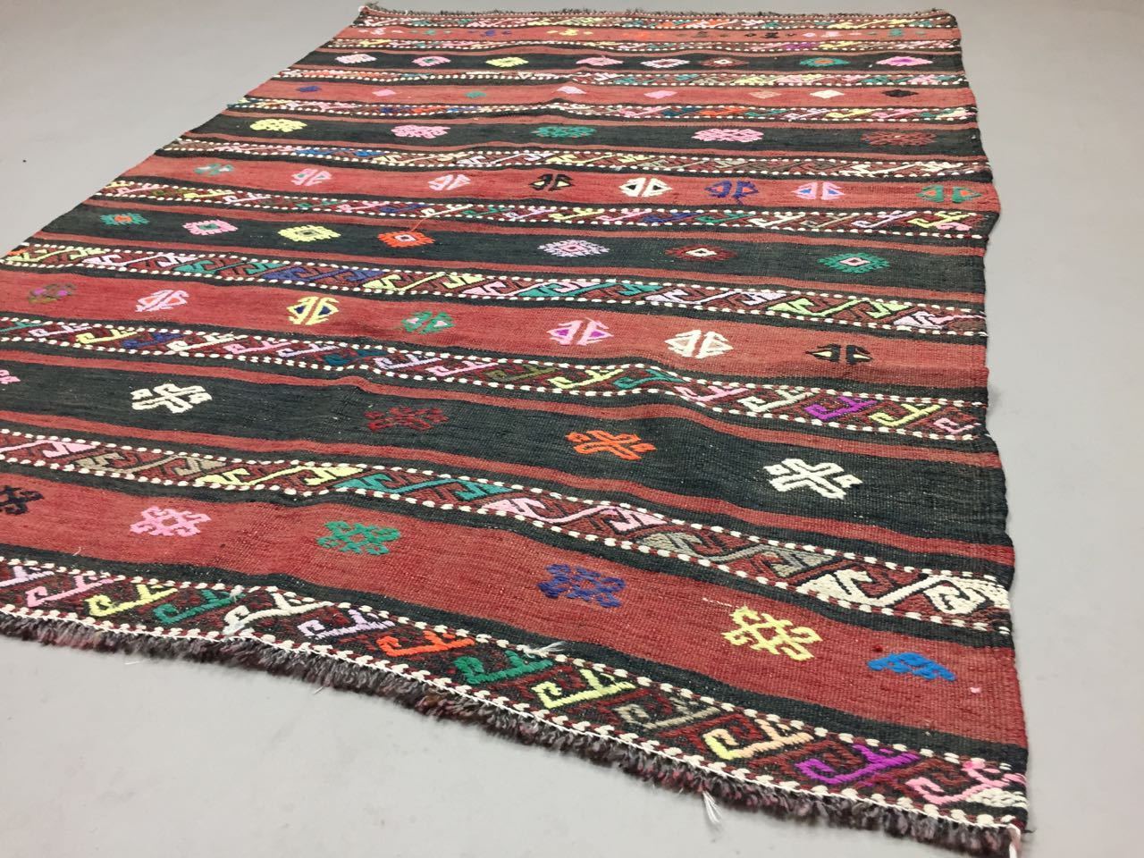 Vintage Turkish Moroccan Kilim Rug Kelim shabby chic old wool 168x121cm Medium Antiques:Carpets & Rugs kilimshop.myshopify.com