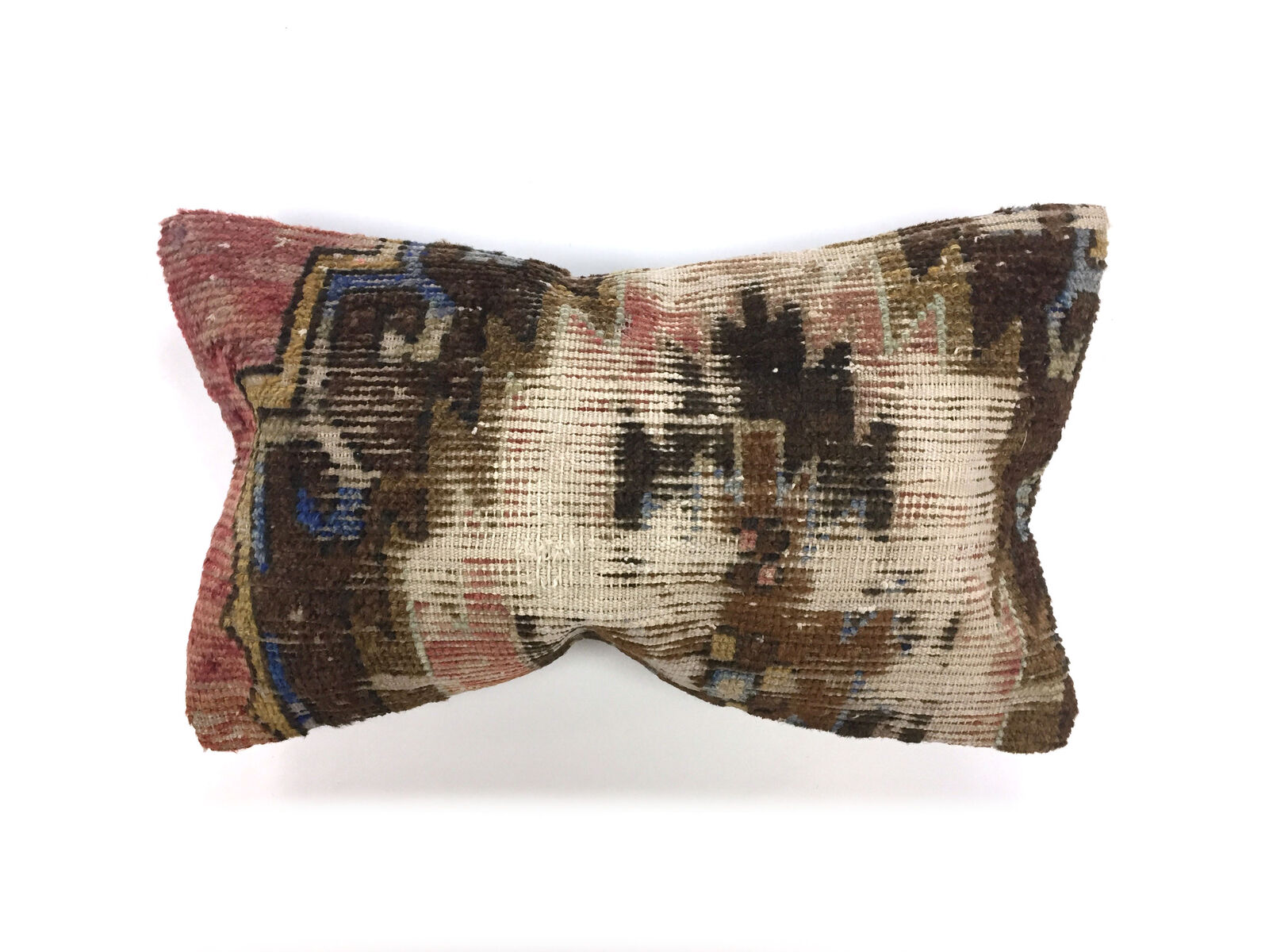Handmade Carpet Cushion Cover Carpet Pillow 50x30 cm Turkish Moroccan Distressed kilimshop.myshopify.com