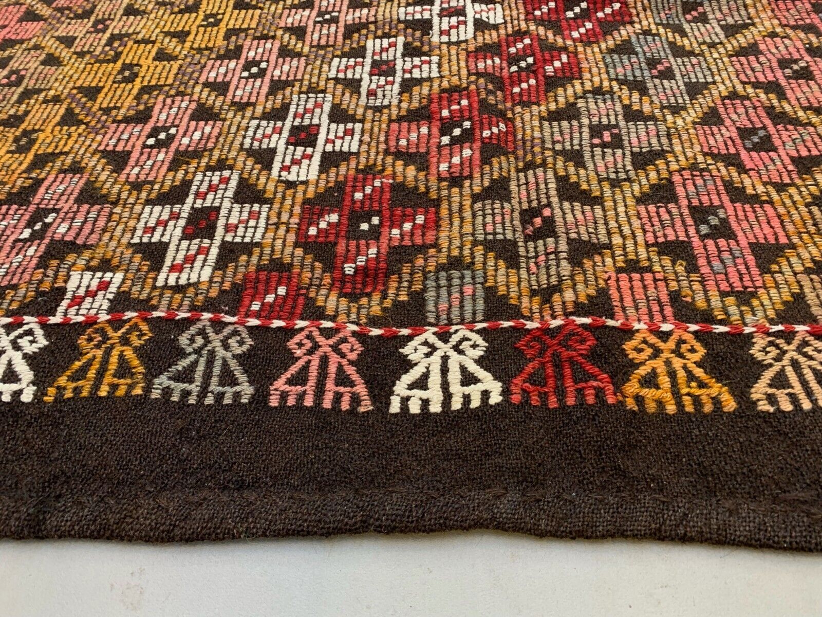 Large Vintage Turkish Kilim Rug 282x160 cm Wool Jajim Kelim