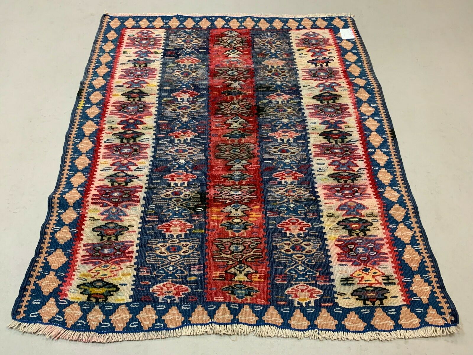 Vintage Turkish Kilim 97x83 cm Kelim Rug shabby, rare square, boho small Antiques:Carpets & Rugs kilimshop.myshopify.com