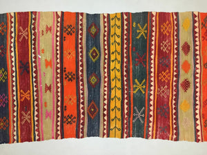 Old Turkish Kilim Runner 202x90 cm, shabby chic, vintage kelim rug, small kilim Antiques:Carpets & Rugs kilimshop.myshopify.com