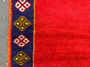 Vintage Moroccan Rug 315x205 cm Tazenacht Berber Atlas, Tribal Red, Orange, Blue