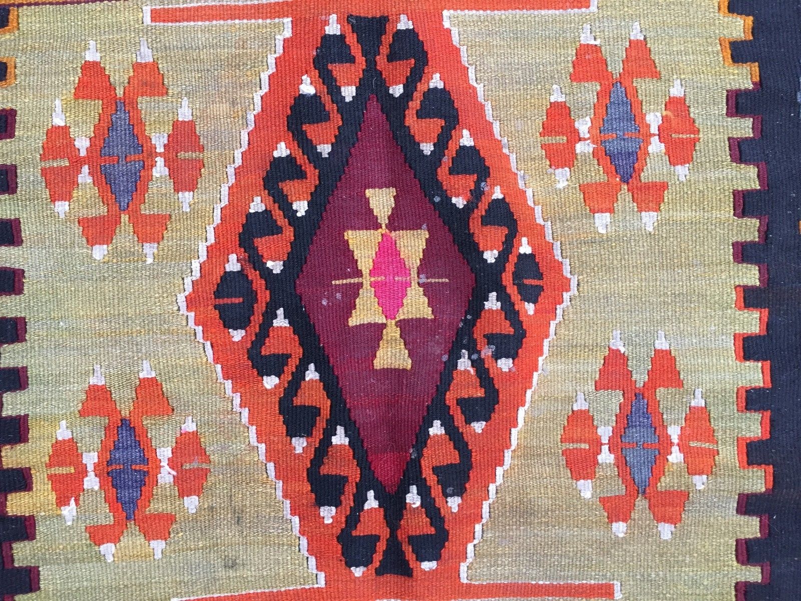Vintage Turkish Kilim Kelim Rug 256x116 cm shabby chic wool, country home, boho Antiques:Carpets & Rugs kilimshop.myshopify.com