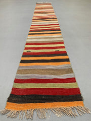 Old Turkish narrow Kilim Runner 347x49 cm shabby chic, vintage kelim