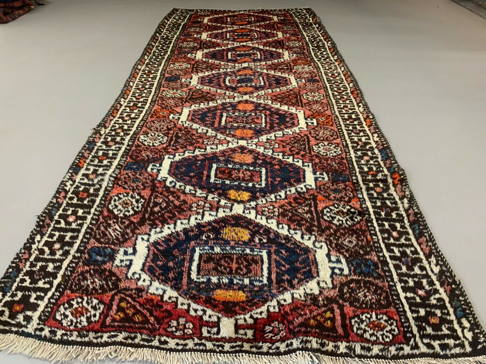 Vintage Tribal Luri Long runner 280x110 cm veg dye wool rug tribal cm handmade Antiques:Carpets & Rugs kilimshop.myshopify.com