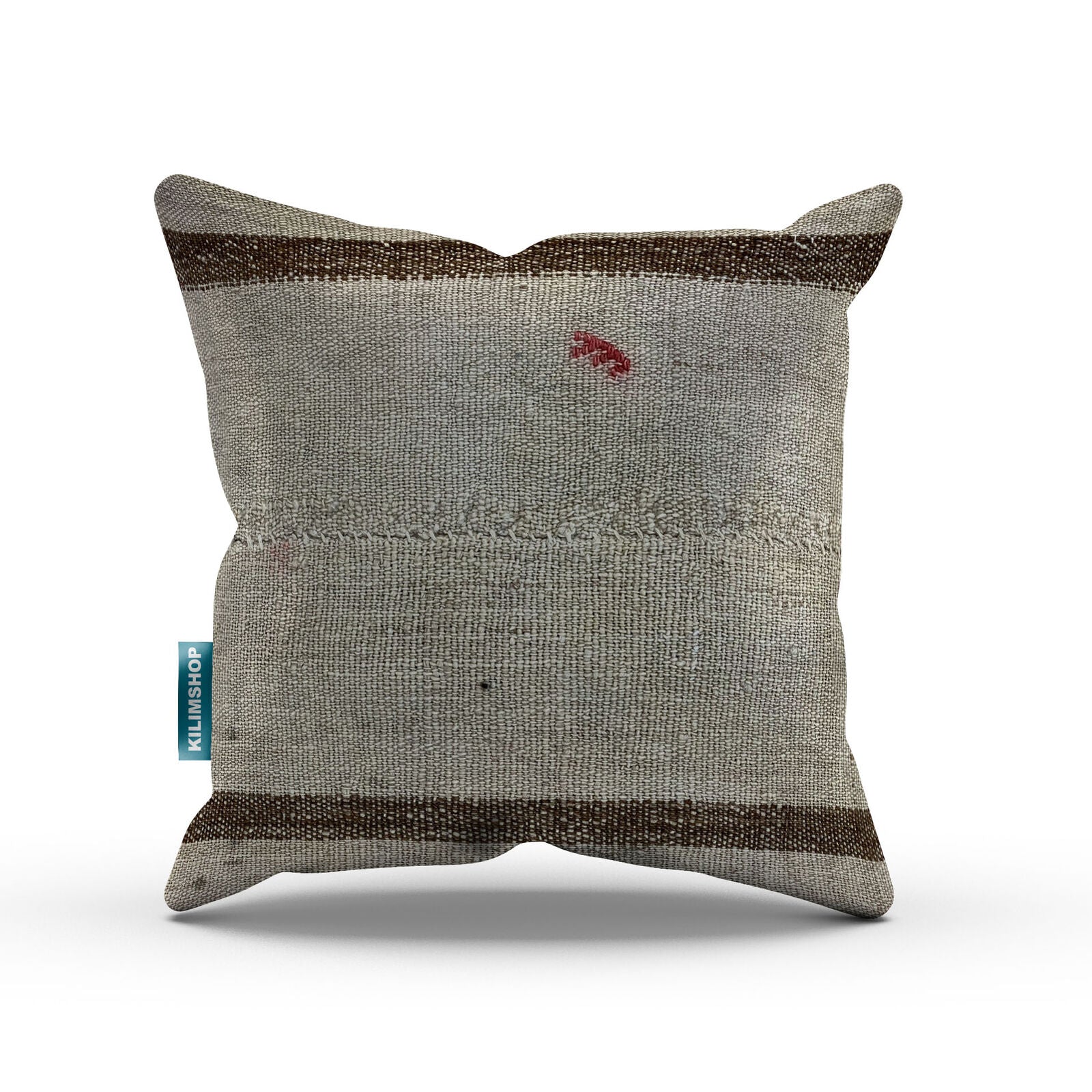 Vintage Kilim Cushion Cover 40x40 cm Square Wool Kelim Pillow Moroccan Decor