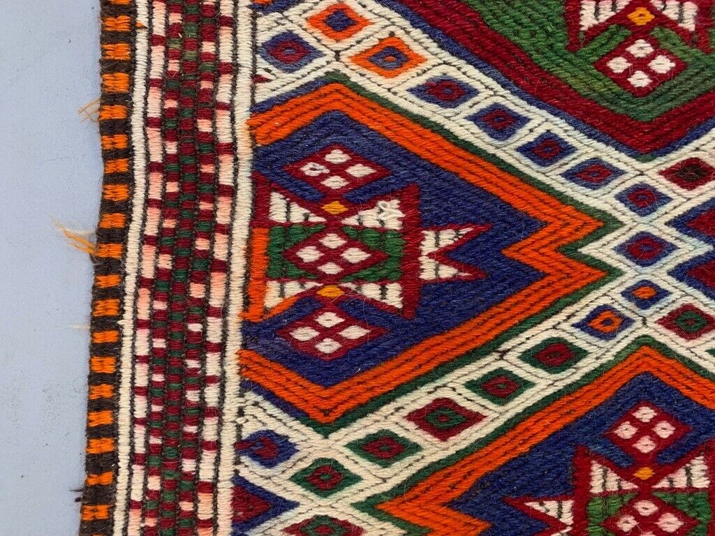 Small Vintage Turkish Kilim Rug 118x75 cm Wool Kelim