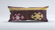 Vintage Turkish Kilim Cushion Cover 30x60 cm Lumbar Wool Kelim Pillowcase 36471