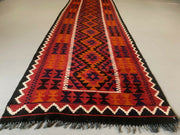 Afghan narrow Kilim Runner 384x94 cm, shabby chic, vintage decor kelim rug kilimshop.myshopify.com