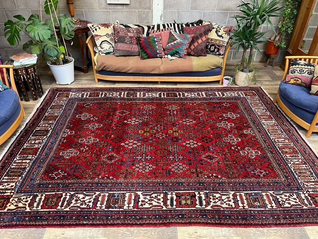 Vintage Persian Meymeh Rug, Wool Oriental HandMade Rug 328x236 cm