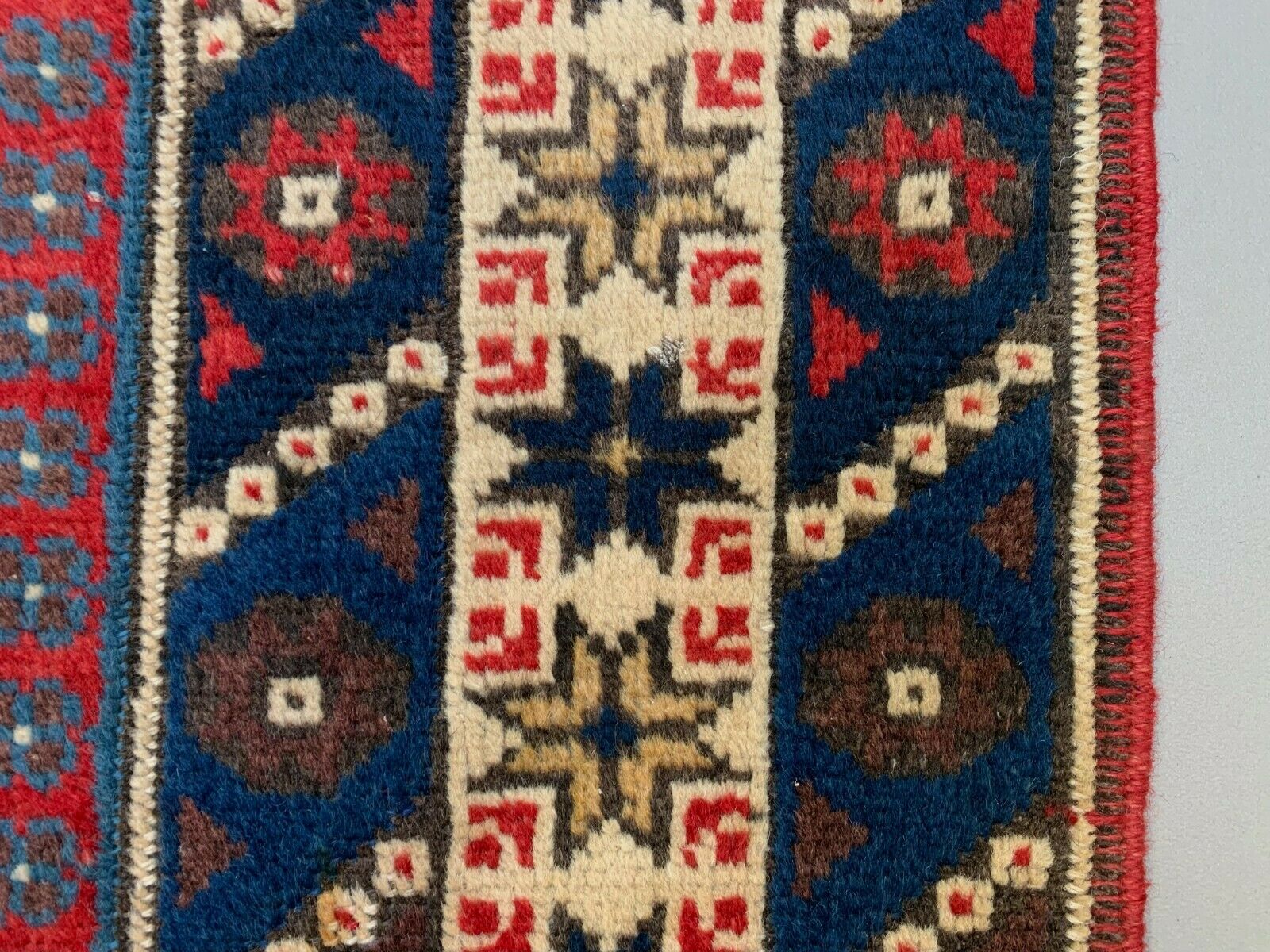 Very Long Turkish Runner 475x97 cm Tribal Rug, Red, Beige, Blue, Vintage