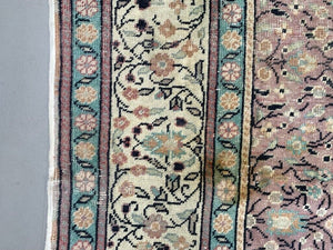 Vintage Turkish Rug 220x150 cm shabby carpet Central Anatolian Medium