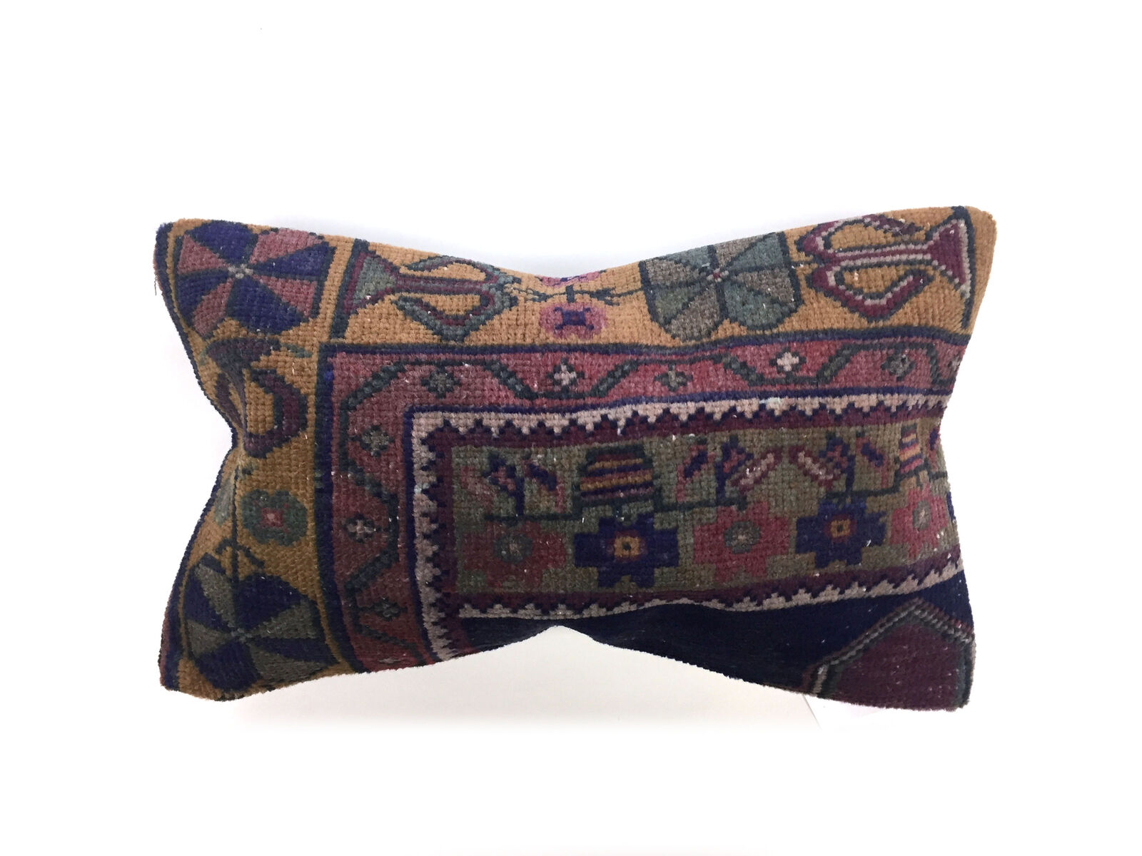 Handmade Carpet Cushion Cover Carpet Pillow 50x30 cm Turkish Moroccan Distressed kilimshop.myshopify.com