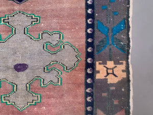 Old Turkish Oushak Rug 148x85 cm vintage carpet Ushak Region Small