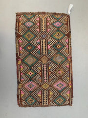 Vintage Turkish Mini Kilim 82x48 cm Wool Small Kelim Runner, shabby Chic