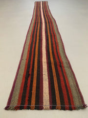 Old Turkish narrow Kilim Runner 365x46 cm shabby chic, vintage kelim