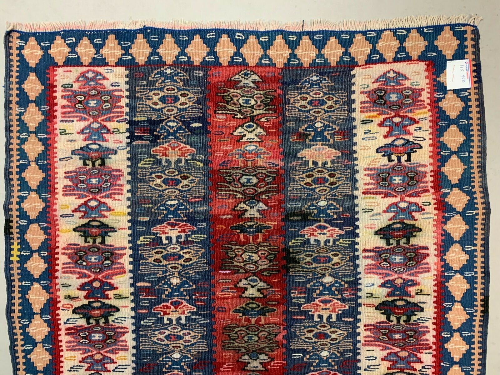 Vintage Turkish Kilim 97x83 cm Kelim Rug shabby, rare square, boho small Antiques:Carpets & Rugs kilimshop.myshopify.com