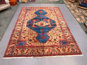 XL Old Turkish Ushak Rug Oriental 430x300 cm vintage carpet, Tribal Large