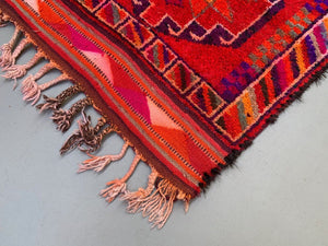 Vintage Turkish  Tribal Runner 417x94 cm veg dye wool rug tribal, handmade