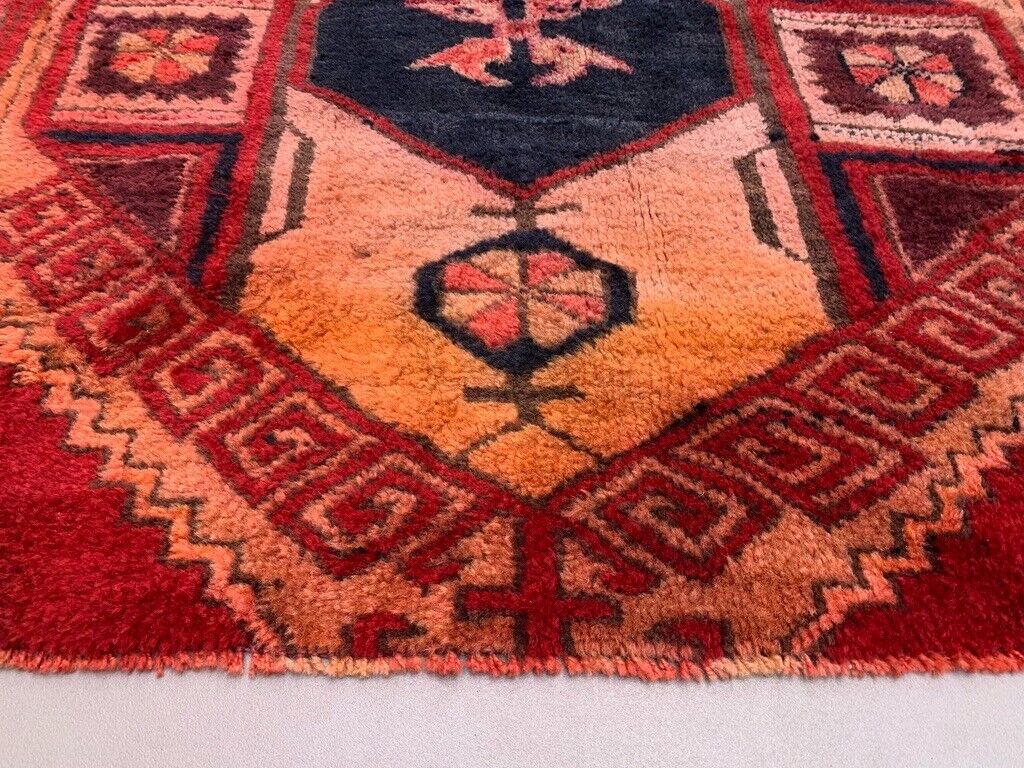 Vintage Western Turkish Rug Oriental 124x123 cm Square Medium Carpet,