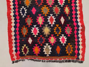 Old Turkish Kilim Runner 285x89 cm, Vintage Kelim Rug, Long and Narrow