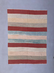 Vintage Afghan Soumak Kilim 235x172 cm Wool Kelim Rug Large Red, Beige