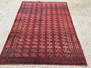 Antique Vintage Traditional Turkoman Rug Oriental Hand Made Rug 180x122cm boho Antiques:Carpets & Rugs kilimshop.myshopify.com