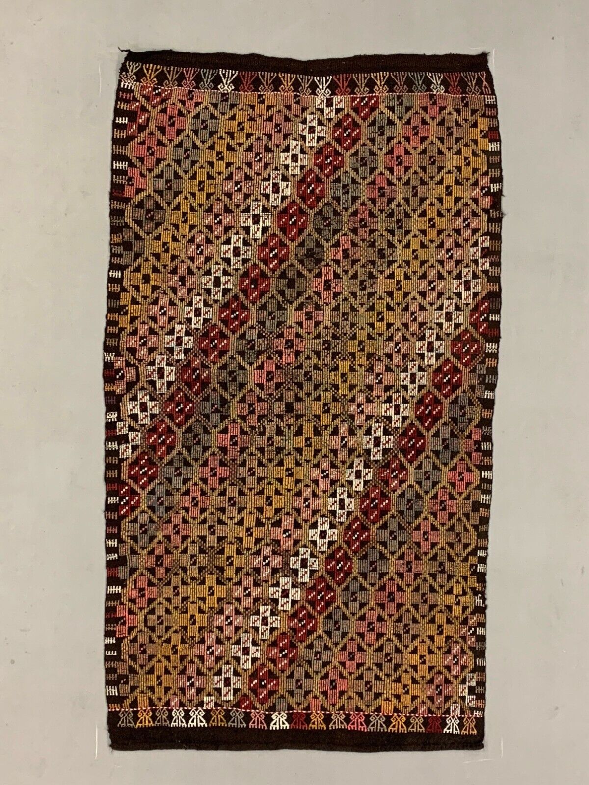 Large Vintage Turkish Kilim Rug 282x160 cm Wool Jajim Kelim