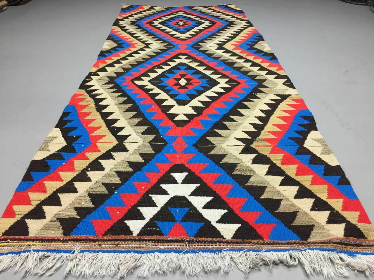 Tribal Turkish Kilim Rug Runner 230x95 cm shabby vintage old  Kelim rug Antiques:Carpets & Rugs kilimshop.myshopify.com