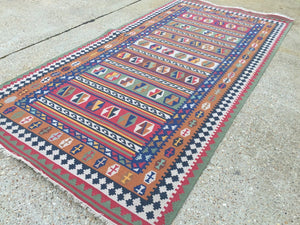 Tribal Persian Kilim, kelim, country house boho vintage rustic rug, 320x157cm Antiques:Carpets & Rugs kilimshop.myshopify.com