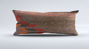 Vintage Turkish Kilim Cushion Cover 30x60 cm Lumbar Wool Kelim Pillowcase 36481