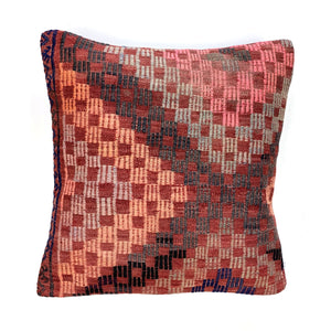 Vintage Kilim Cushion Cover 60x60 cm Square Wool Kelim Pillow Moroccan Decor kilimshop.myshopify.com