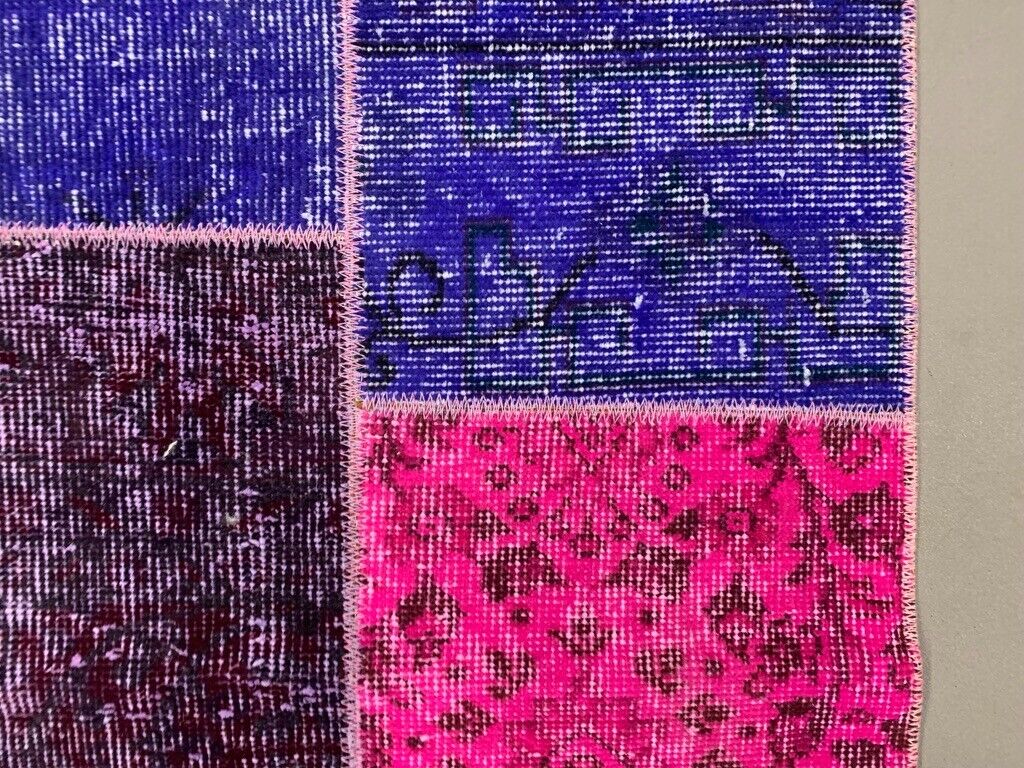 Vintage Turkish Patchwork Runner 300x60 cm Wool Rug 2180