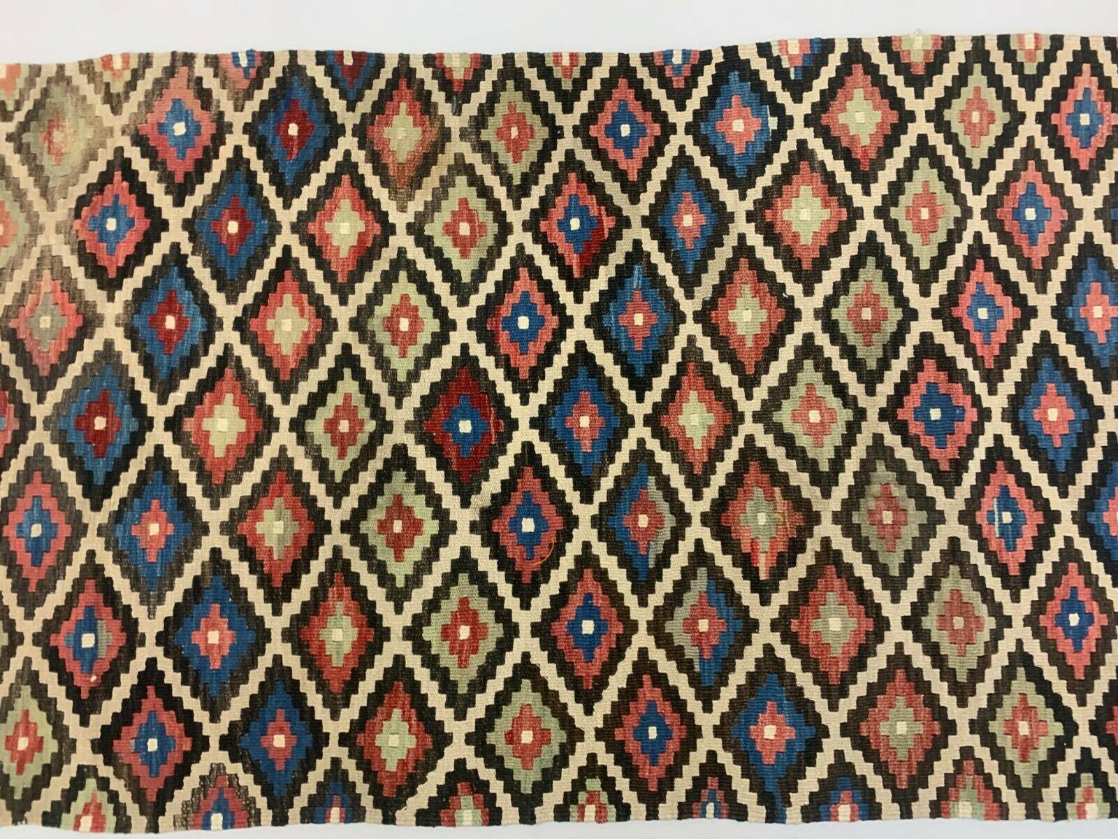 Old Turkish Kilim Runner 193x88 cm, shabby chic, vintage, wool kelim, Antique Antiques:Carpets & Rugs kilimshop.myshopify.com