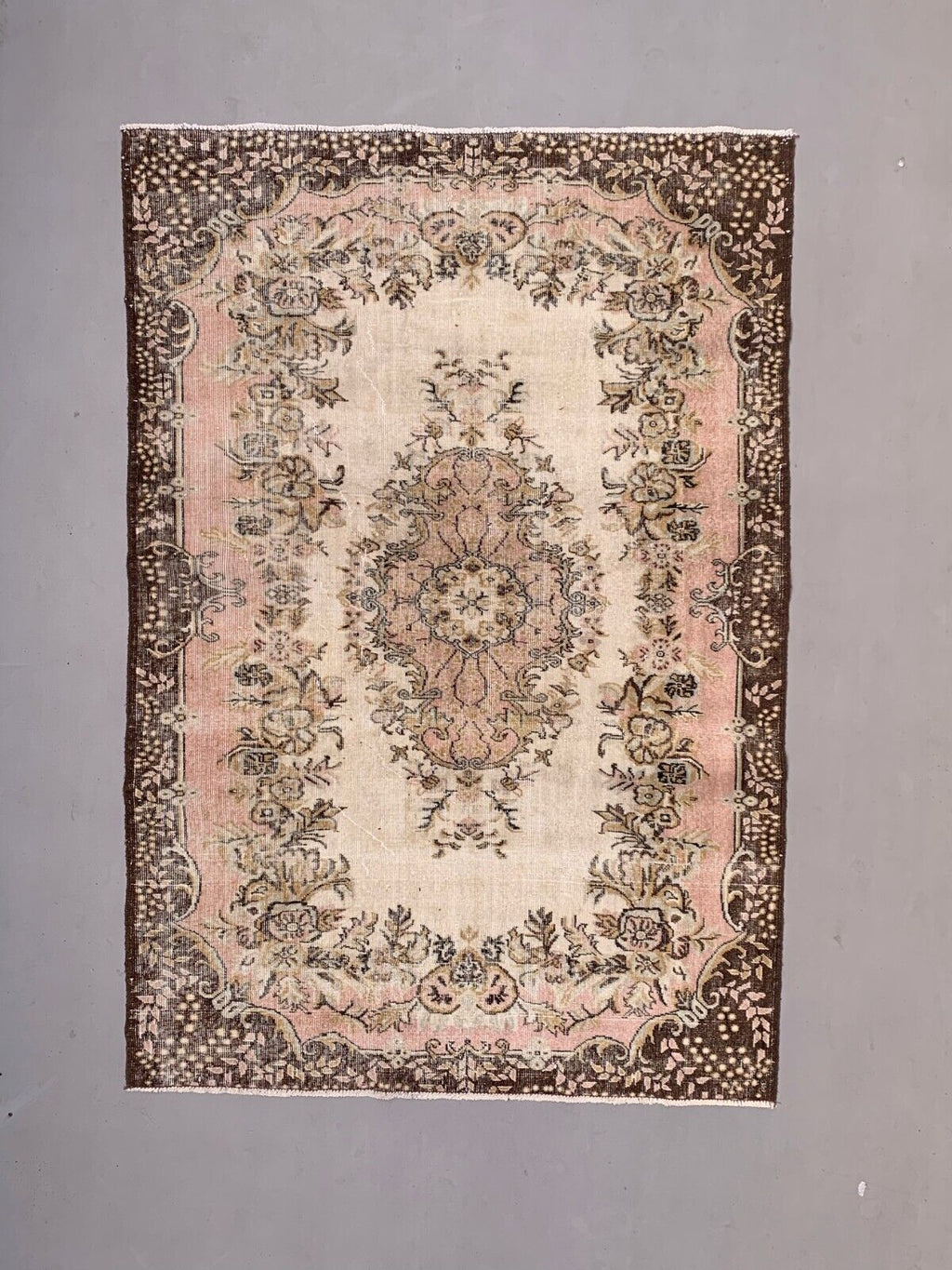 Vintage Turkish Rug 260x177 cm, Tribal Wool Carpet Large