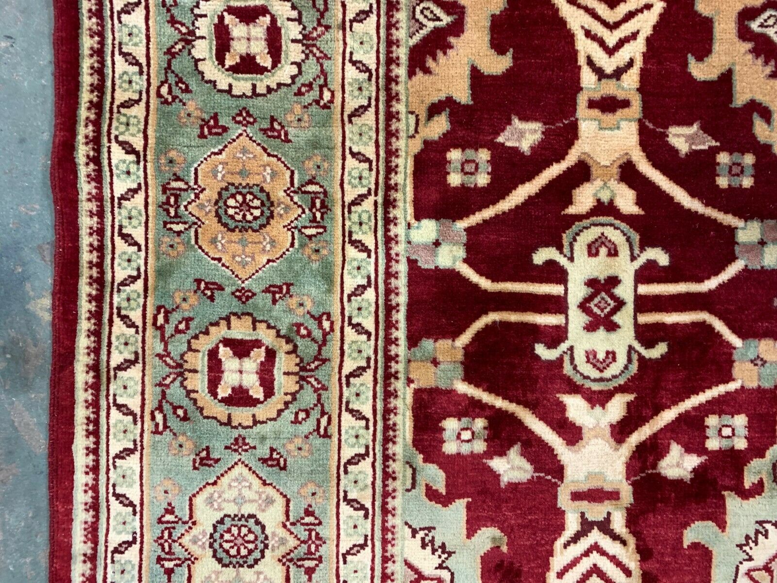 Fine Afghan Wool Ziegler Rug 275x183 cm Handmade Chobi Rug Red, Beige