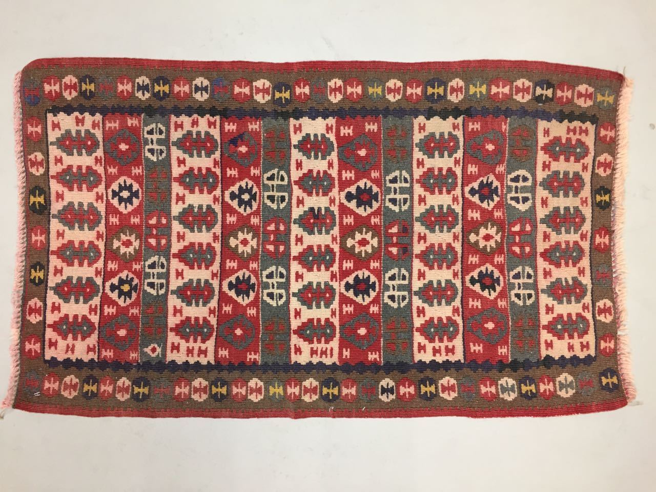 Traditional Turkish Kilim Rug shabby vintage wool Boho Kelim 94x57cm Small Antiques:Carpets & Rugs kilimshop.myshopify.com
