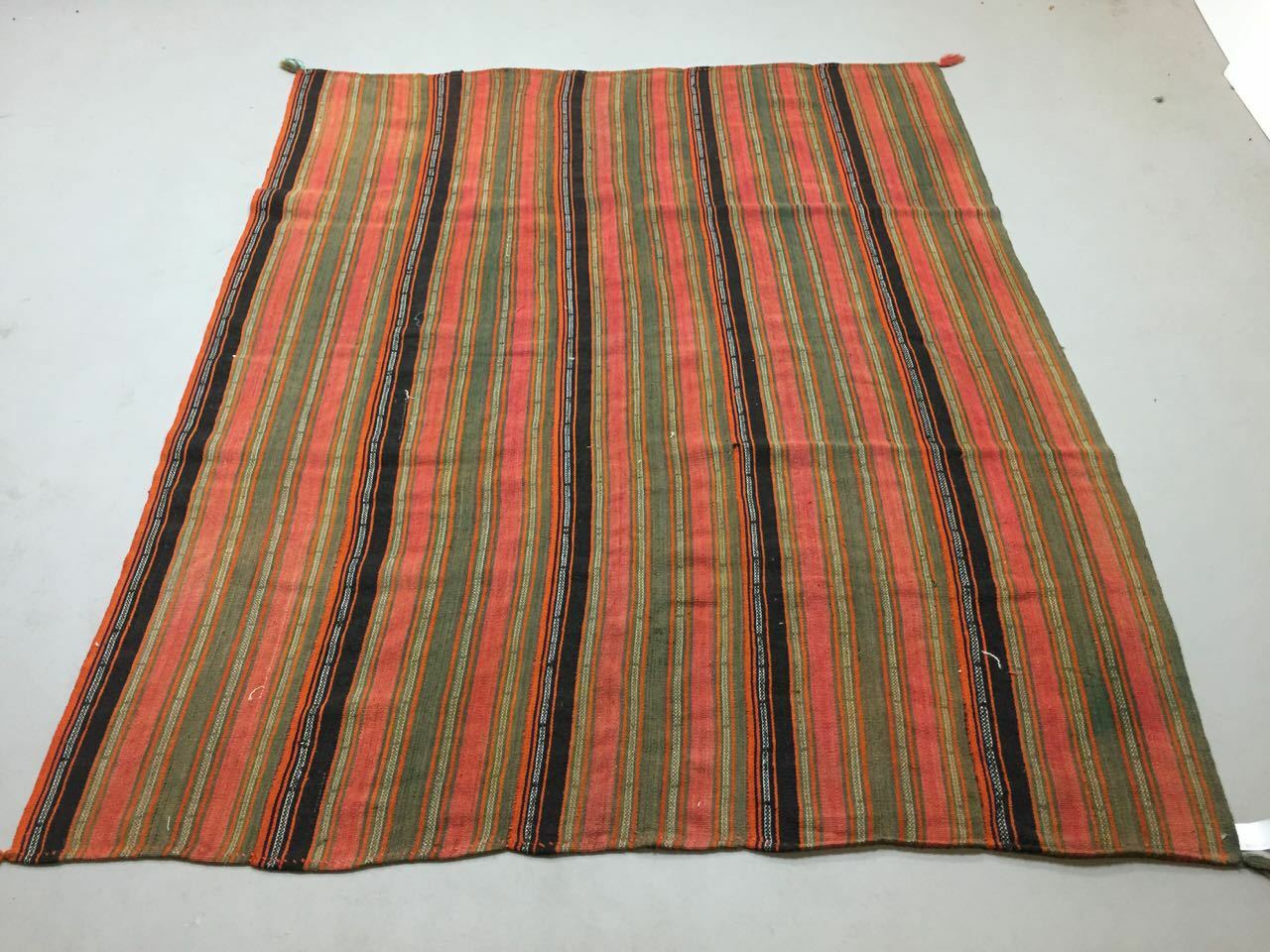 Vintage Turkish Kilim Rug shabby vintage old wool country Kelim 240x193 cm Large Antiques:Carpets & Rugs kilimshop.myshopify.com