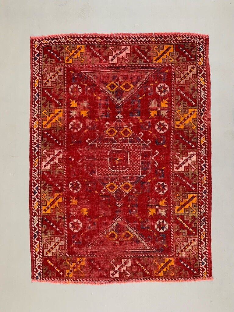 Vintage Western Turkish Rug Oriental 173x126 cm Tribal Medium Carpet,