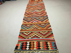 Old Turkish narrow Kilim Runner 320x85 cm, shabby chic, vintage decor kelim rug Antiques:Carpets & Rugs kilimshop.myshopify.com