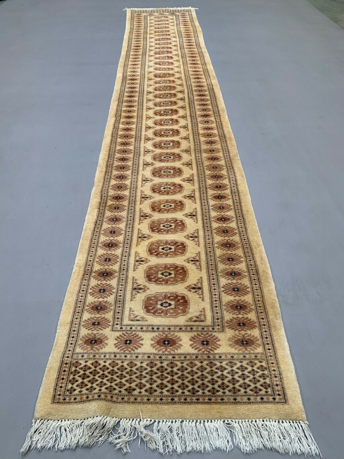 Vintage Indian Long runner 475x80 cm Bokhara wool rug tribal handmade