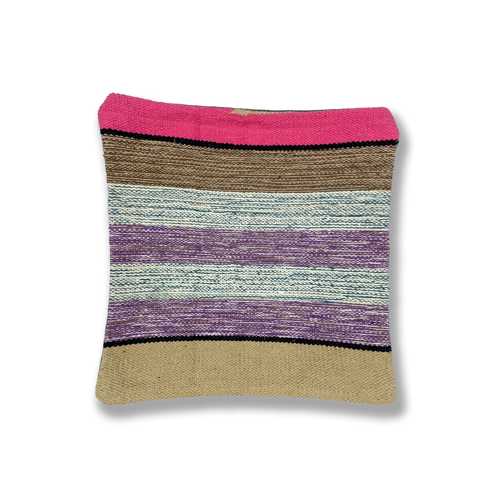 Vintage Kilim Cushion Cover 40x40 cm Square Wool Kelim Pillow Moroccan Decor kilimshop.myshopify.com