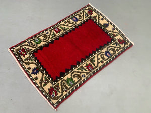 Old Turkish Oushak Rug 124x80 cm vintage carpet Ushak Region Small